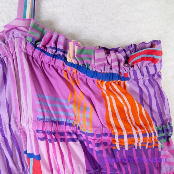 Eloqui Shift Dress‎ Smocked Bodice Empire Gathered Color Block Midi plus size 20 - Picture 6 of 14